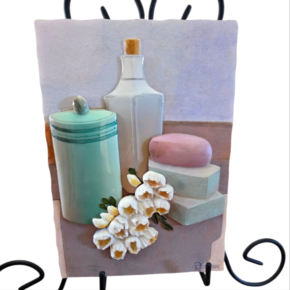 Vintage Durham 3D Art Tile Kitchen Kitchy Southwest Cottage Grandma Core